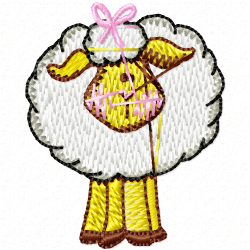 Sheep Embroidery Design 5